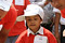 Youths guide a young athlete during the competition<br /><span></span>