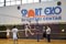 Special Olympics Serbia Unified Volleyball partner demonstrates how to attack. <br /><span>Photo by Jenna Briggs/SOI</span>