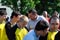 Fellow Besim Sijaric from Montenegro presents medals to the Special Olympics team from Pirot. “I believe all of the Fellows share the same feelings of happiness when they see the smiles of the athletes who enjoy playing sports and making friends,” he said.<br /><span></span>