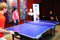 Special Olympics Malaysia athletes connected with guests at interactive basketball and table tennis stations during the pre function hour, surprising the business executives with their keen sporting skills.<br /><span>Photo Credit: Special Olympics Asia Pacific</span>