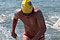 The exhausting 1.5 kilometer course at the Bay of Marathon left the swimmers exhausted as they dashed from the water onto the beach where they finished. Andrey Smilley of Cayman Islands won for the men and Cornelie Jane of South Africa won for the women. <br /><span></span>