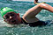 The practice course was marked with orange buoys, and the swimmers had to work on turns, sighting techniques and find a way to be comfortable and safe swimming with almost three dozen others in the water at the same time.<br /><span></span>